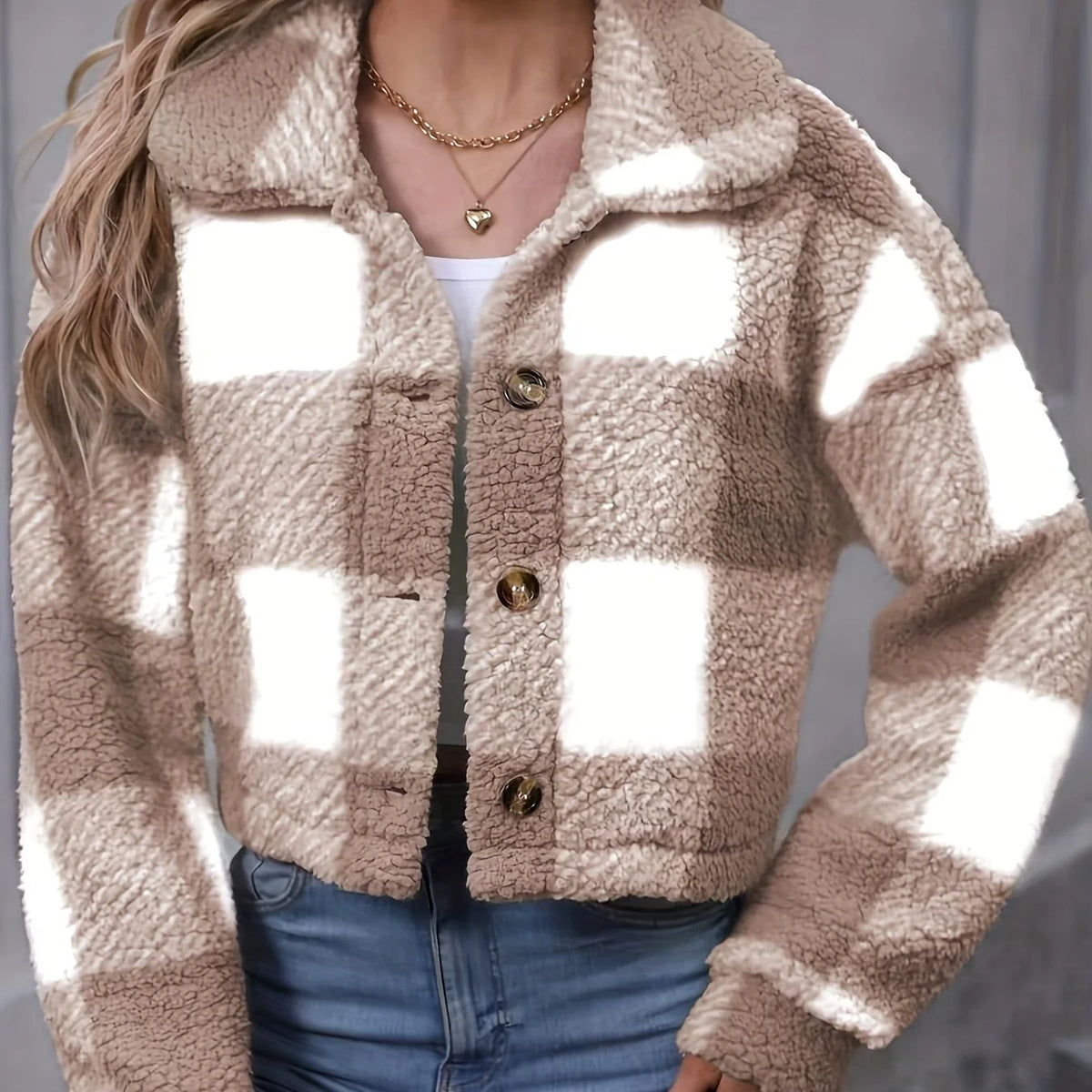 Rosalyn | Cropped Check Jacket Women 8