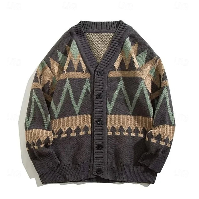 Rufus | Men's Patterned V-Neck Cardigan 3