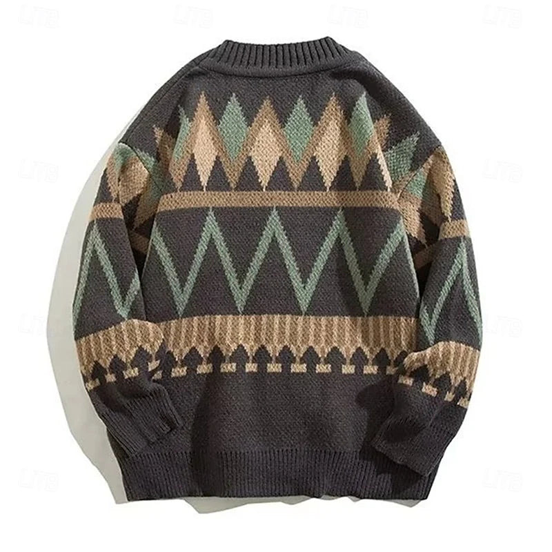 Rufus | Men's Patterned V-Neck Cardigan 4