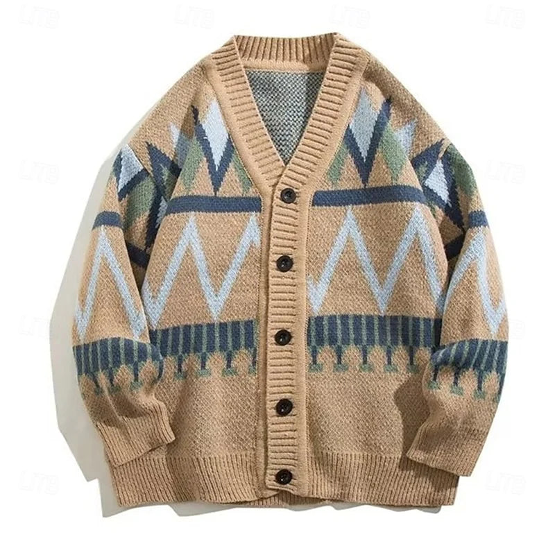 Rufus | Men's Patterned V-Neck Cardigan 6