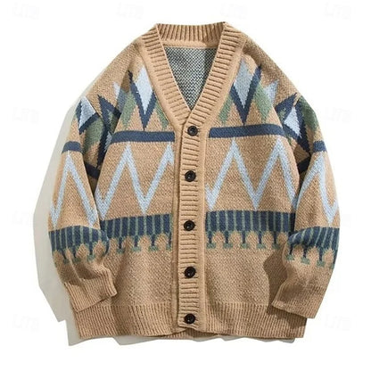 Rufus | Men's Patterned V-Neck Cardigan 6