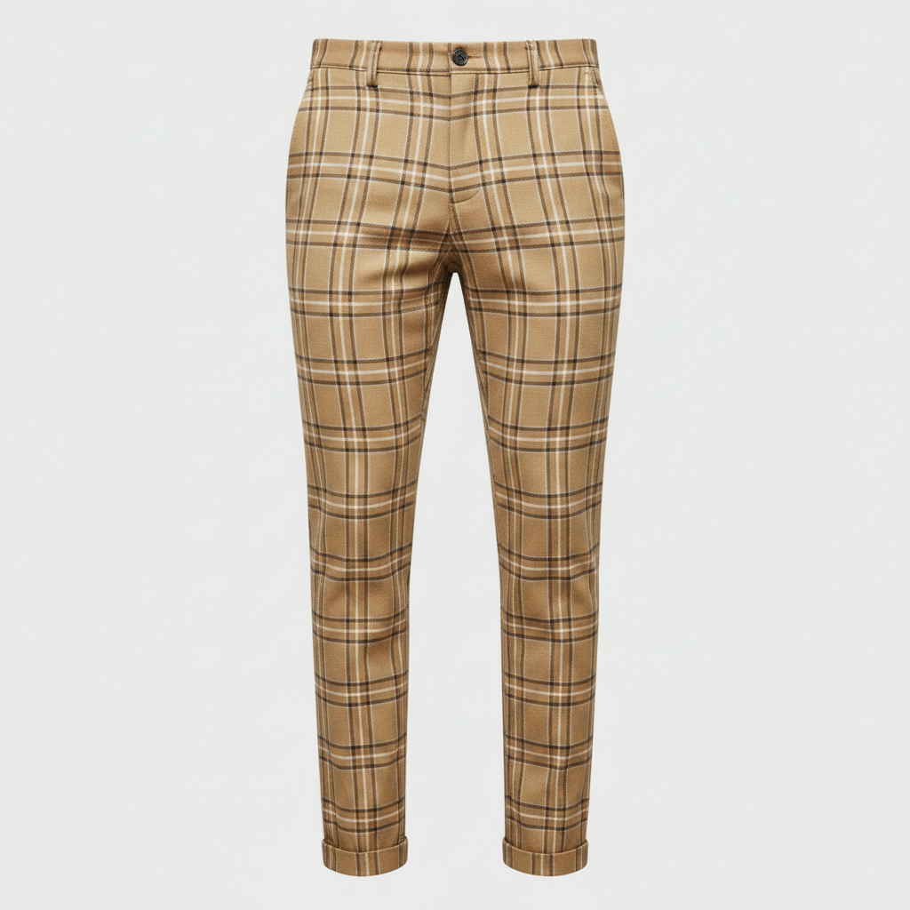 Sasha Checked Chinos | Men's Trousers for Casual Style 7