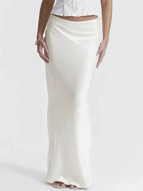 Satin Dream | Women's Maxi Skirt Elegant Satin Fabric 0