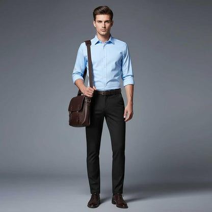 Saul | Men's Slim Fit Stretch Trousers