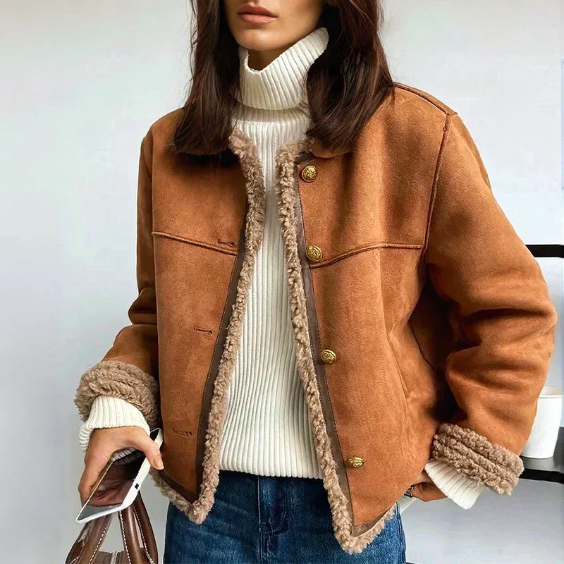 Shearling Jacket Women | Sheepskin Transitional Outerwear 0