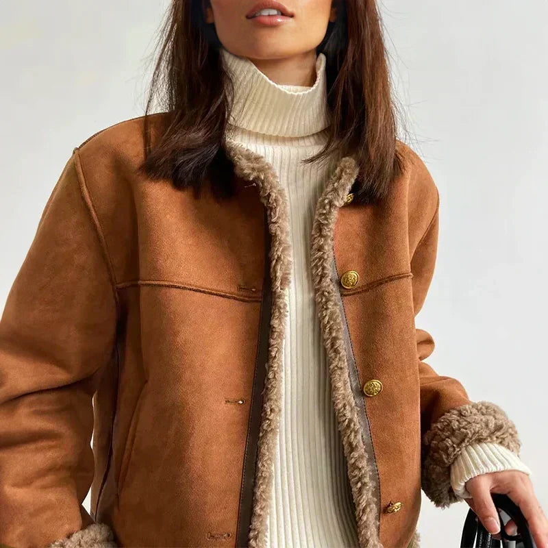 Shearling Jacket Women | Sheepskin Transitional Outerwear 1