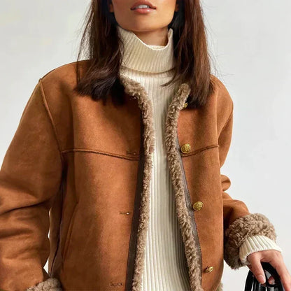 Shearling Jacket Women | Sheepskin Transitional Outerwear 1