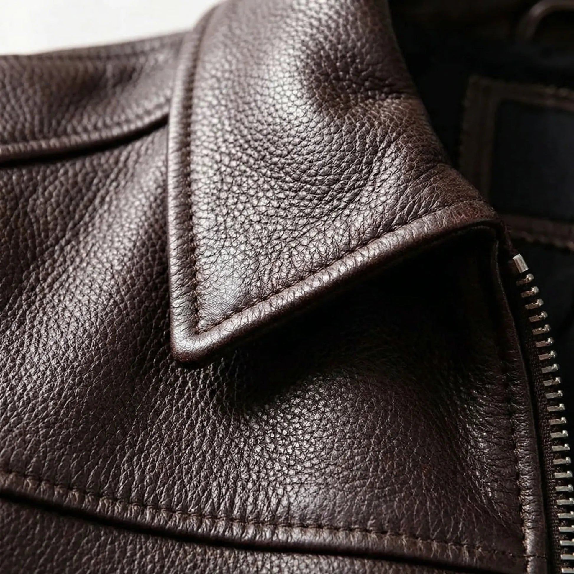 Slim Fit Leather Jacket | Casual Genuine Hide Outerwear 3