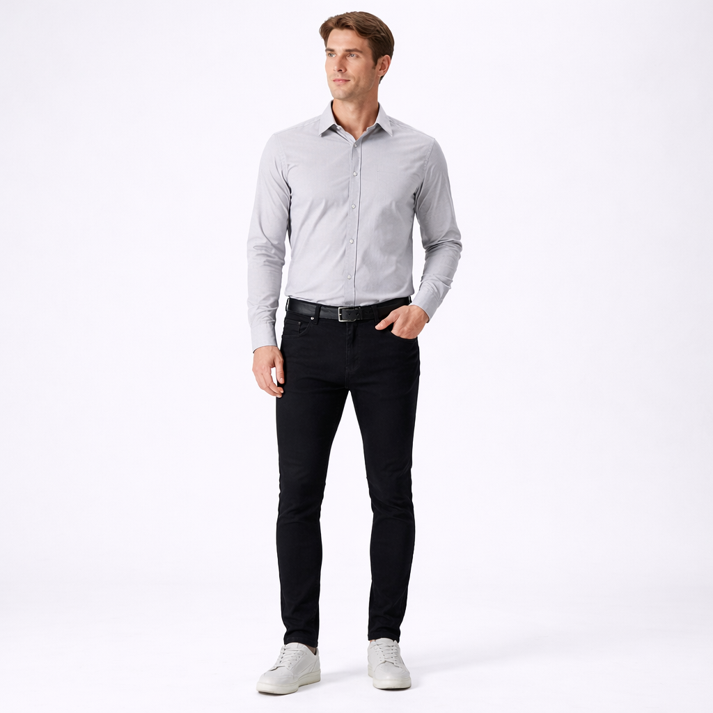 Slim Fit Skinny Pencil-Leg Jeans | Casual Denim Pants 0