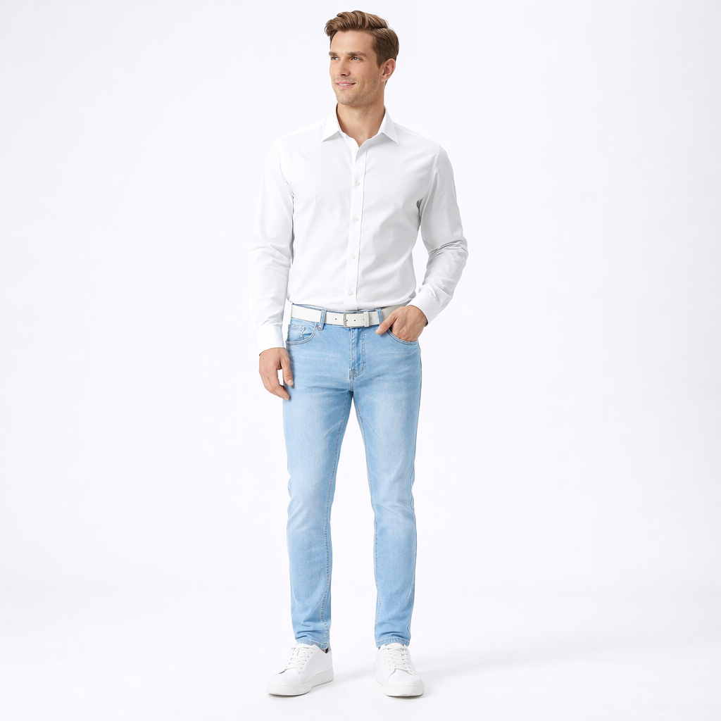 Slim Fit Skinny Pencil-Leg Jeans | Casual Denim Pants 9
