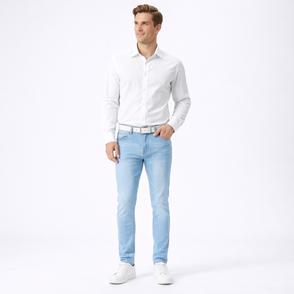 Slim Fit Skinny Pencil-Leg Jeans | Casual Denim Pants 9