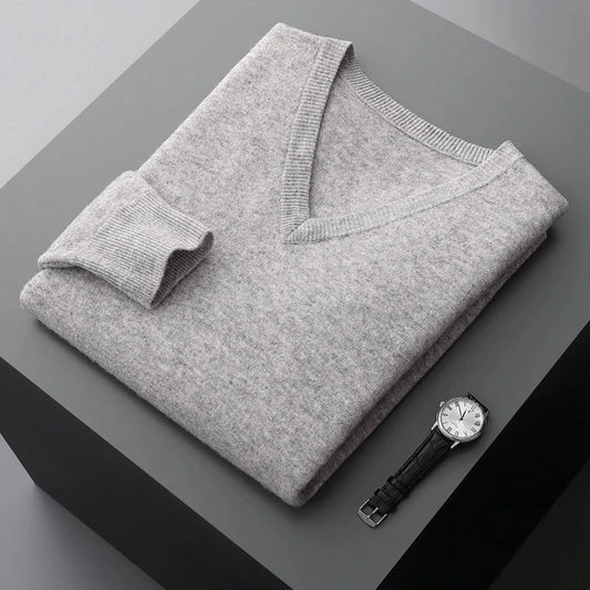Soft Knit V-Neck Sweater | Men's Sweater 0