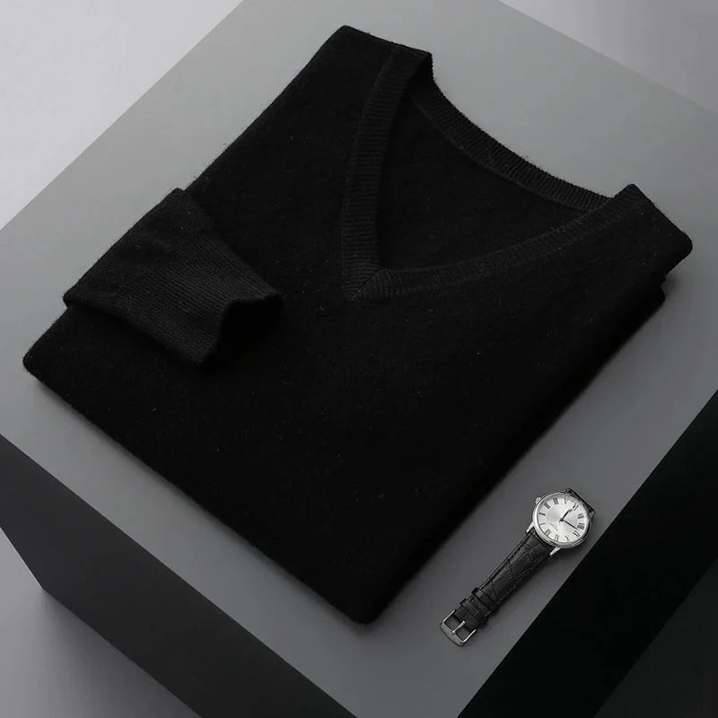 Soft Knit V-Neck Sweater | Men's Sweater 9