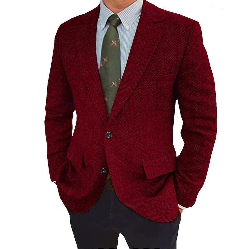Stefan | Men's Retro Single-Breasted Two-Button Jacket 4
