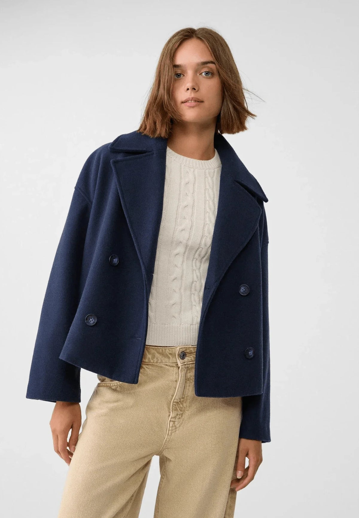 Stylish Women's Short Coat | Double-Breasted Elegant Jacket 4
