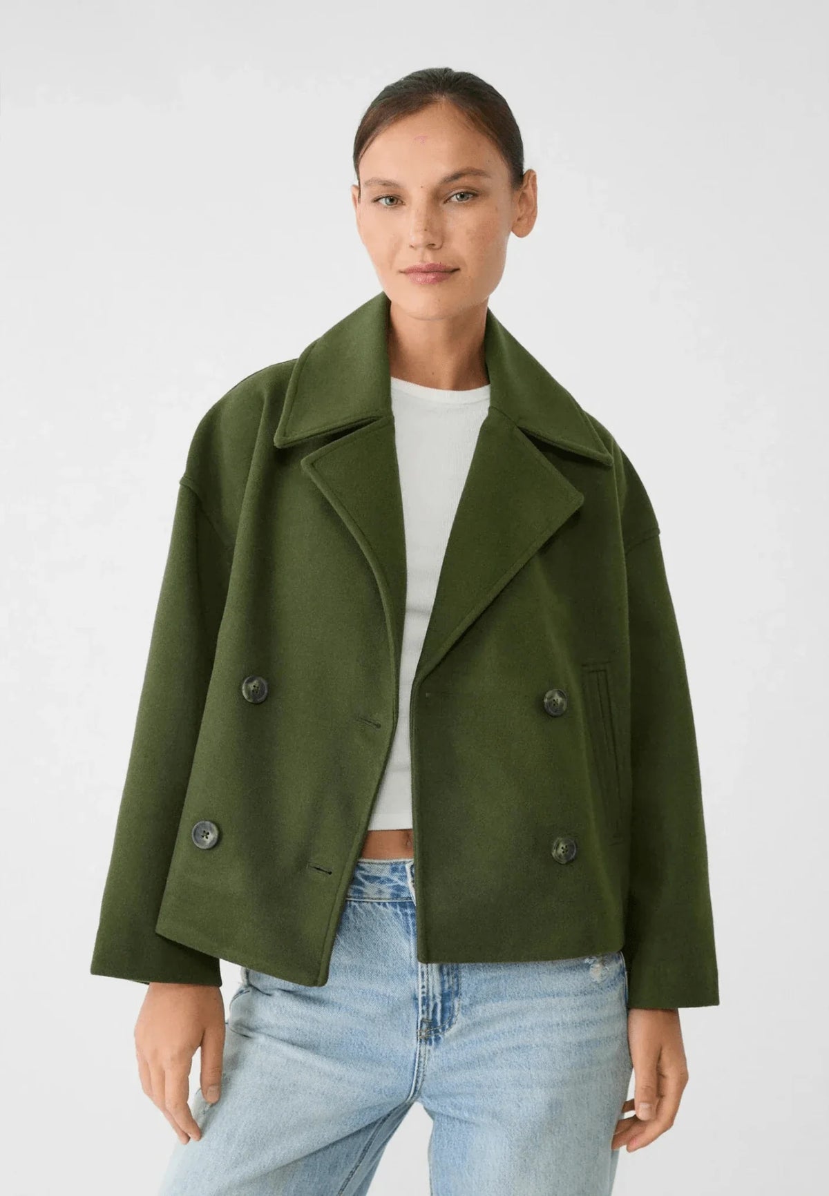 Stylish Women's Short Coat | Double-Breasted Elegant Jacket 7