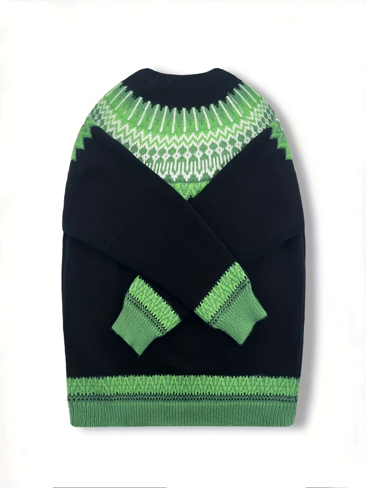 Sylvia | Chunky Jacquard Round Neck Sweater for Women 2
