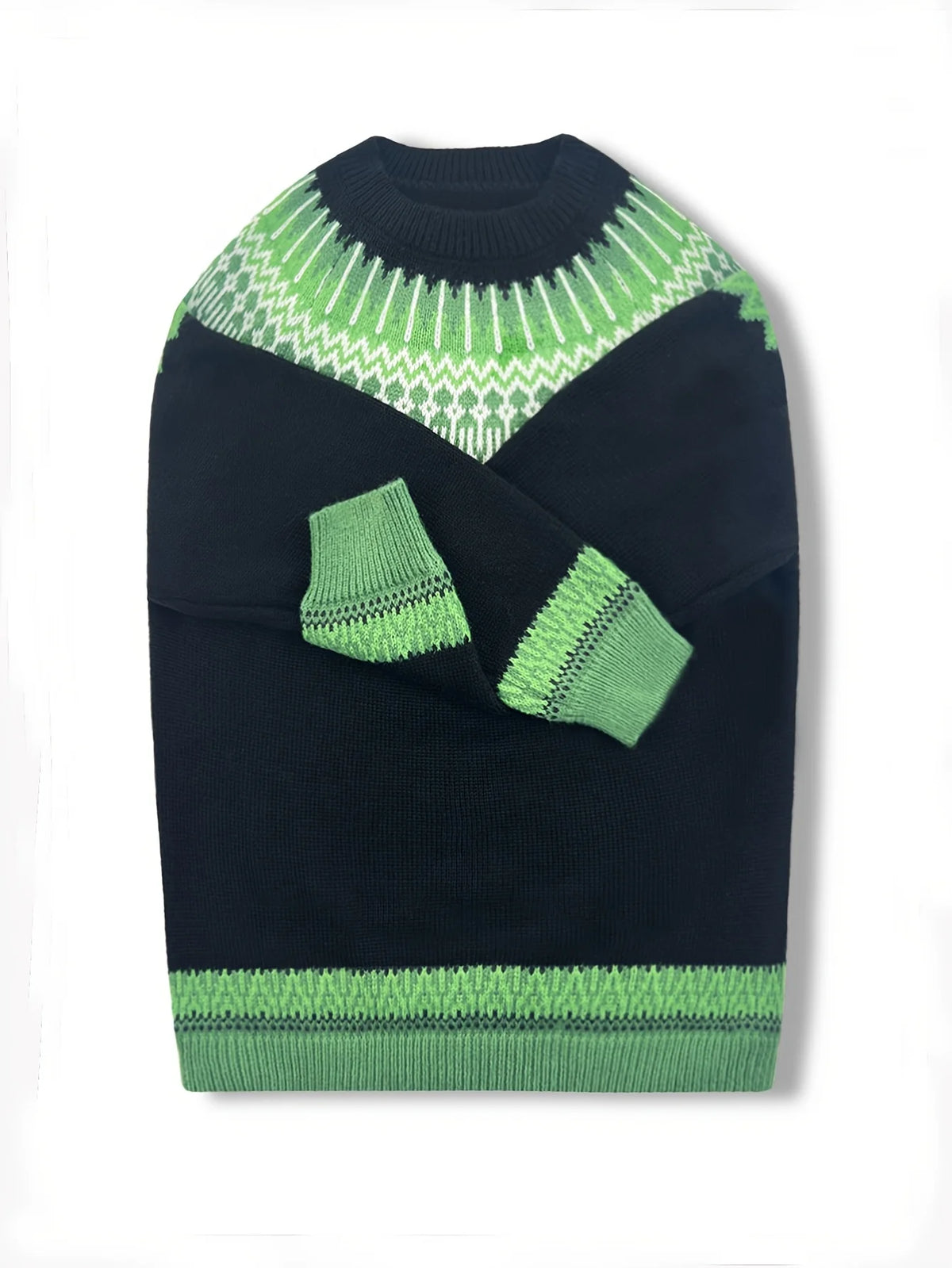 Sylvia | Chunky Jacquard Round Neck Sweater for Women 3