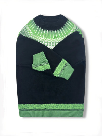 Sylvia | Chunky Jacquard Round Neck Sweater for Women 3