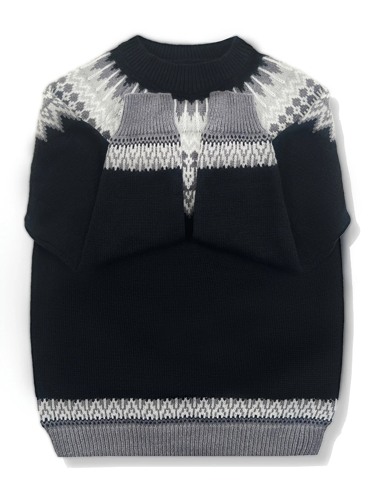 Sylvia | Chunky Jacquard Round Neck Sweater for Women 7
