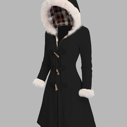 Talia | Women's Long Puffer Coat with Hood and Toggle-Button 0