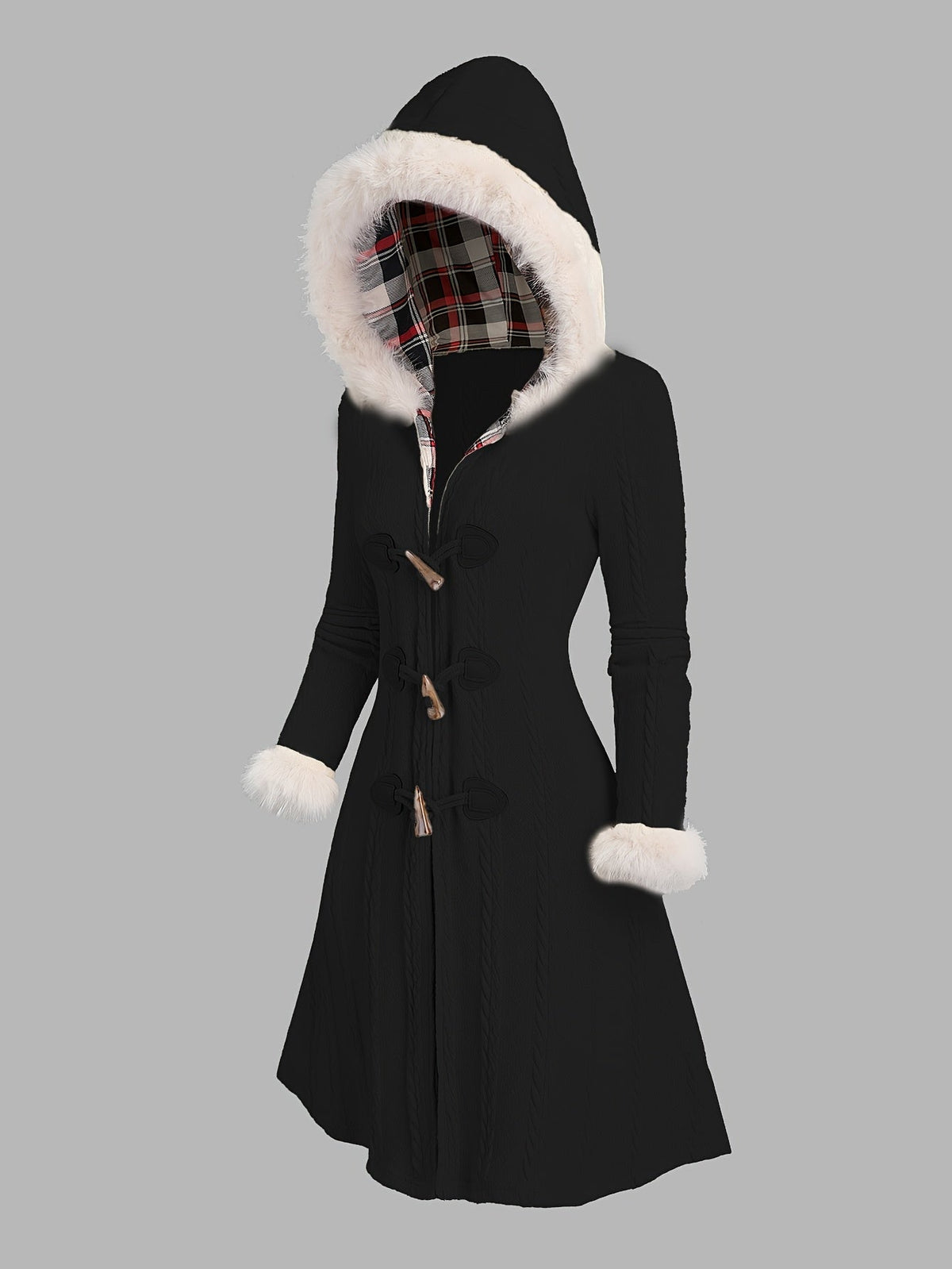 Talia | Women's Long Puffer Coat with Hood and Toggle-Button 1