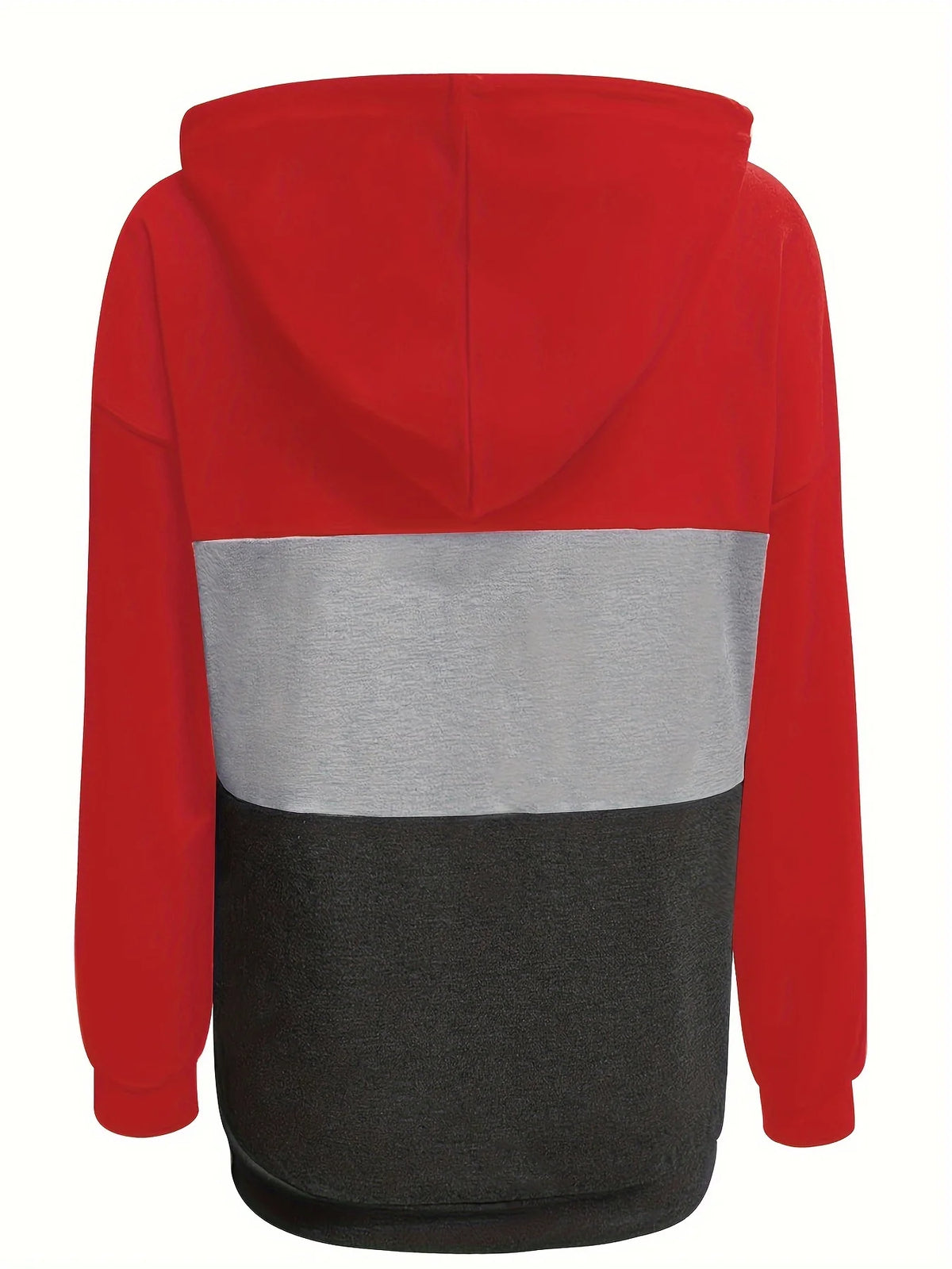 Tamsin | Colour Block Button Hoodie Casual 7