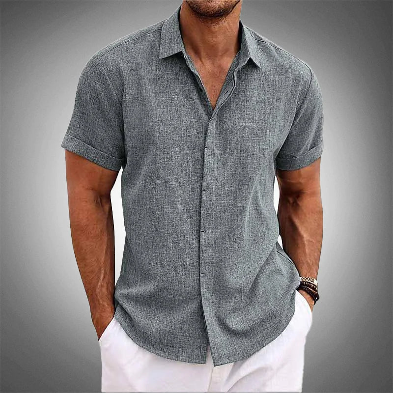 Tropical Linen Shirt | Men's Short Sleeve Shirt 1