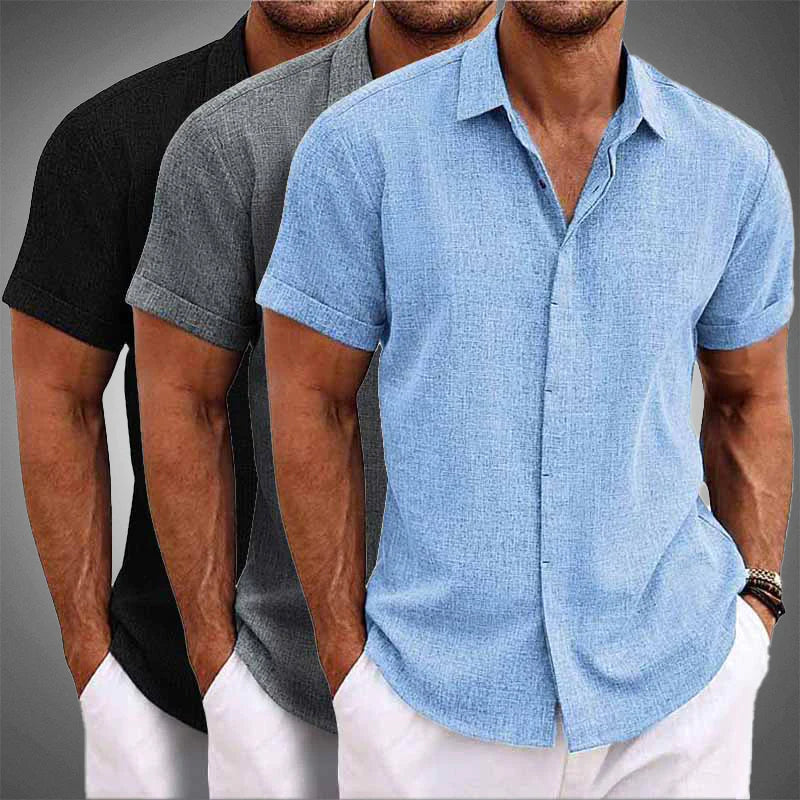 Tropical Linen Shirt | Men's Short Sleeve Shirt 3