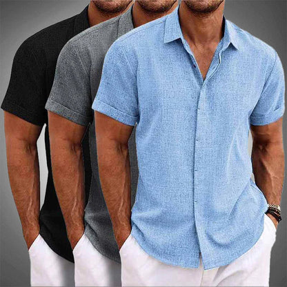 Tropical Linen Shirt | Men's Short Sleeve Shirt 3