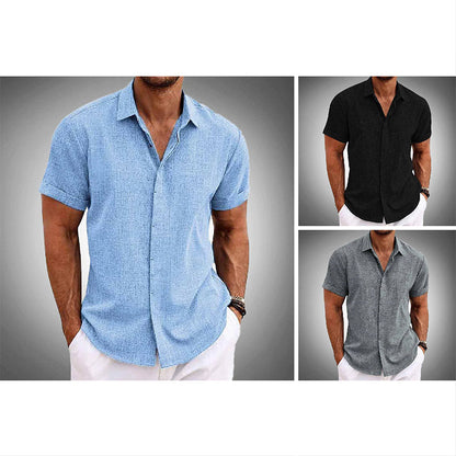 Tropical Linen Shirt | Men's Short Sleeve Shirt 4