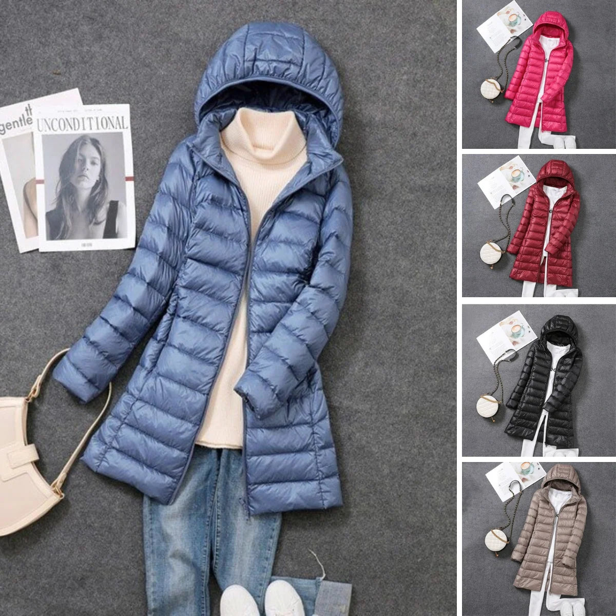 Ultralight Packable Long Puffer Coat Women 0