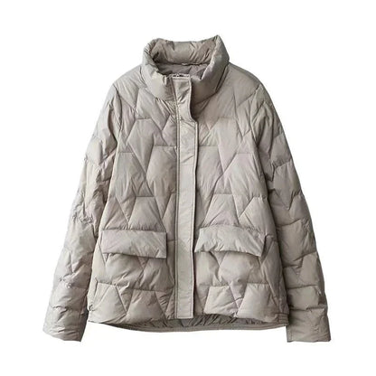 Ultralight Puffer Jacket Women | Stand-Up Collar Winter Coat 0