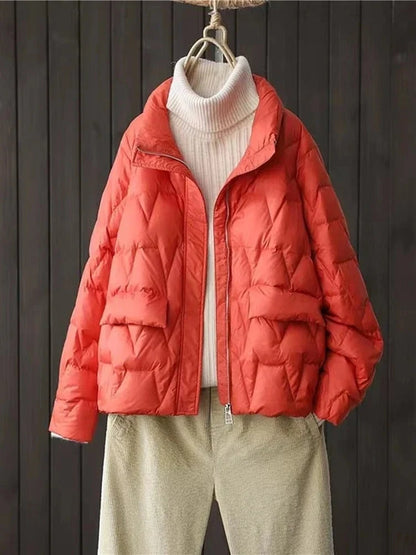 Ultralight Puffer Jacket Women | Stand-Up Collar Winter Coat 1