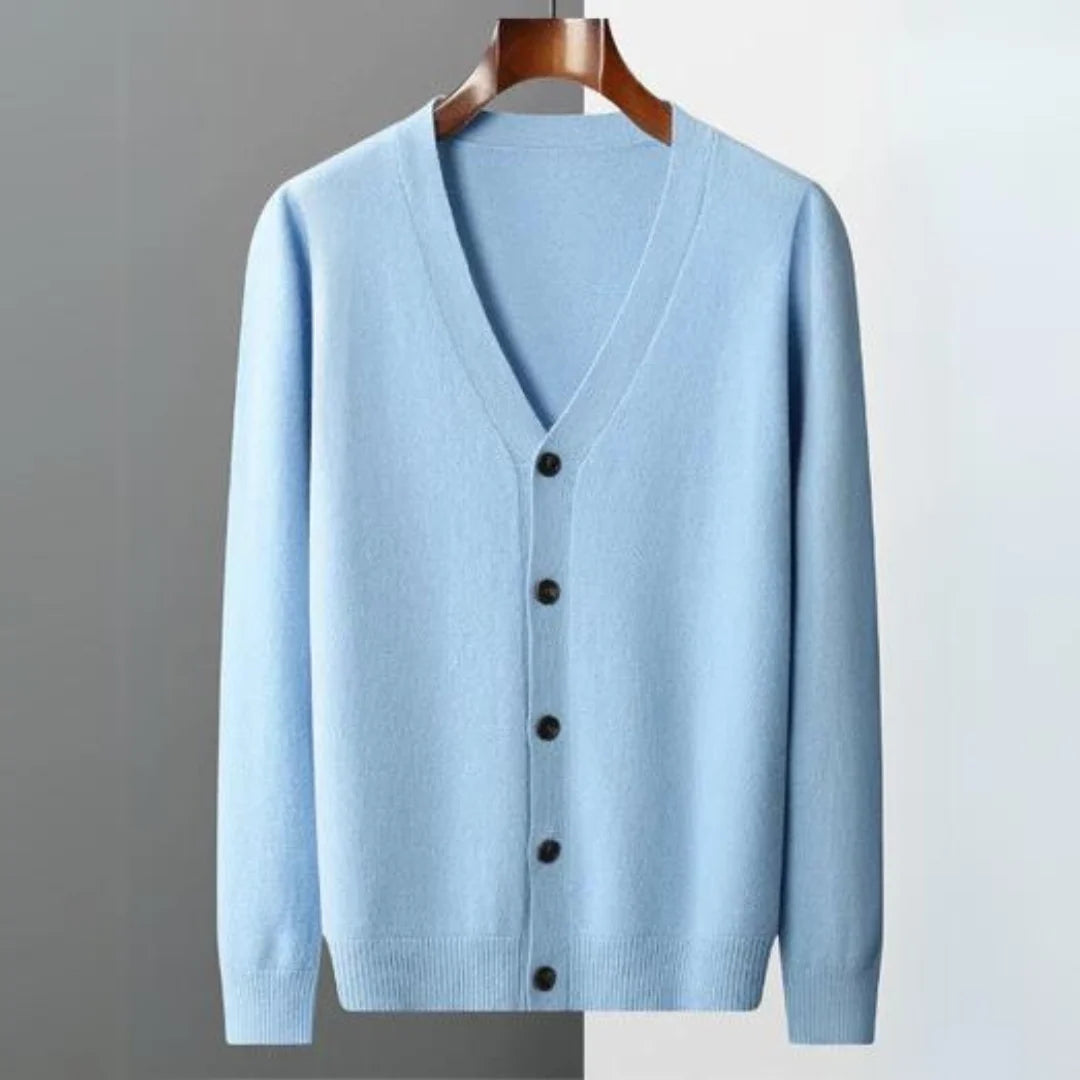 V-Neck Cardigan Lightweight Knit Soft Button Closure 1