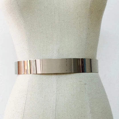 Vintage Chic | Women's Black Leather Waist Belt 1