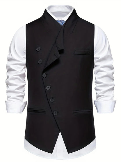 Wallace | Slant-Button Tailored Waistcoat Men 0