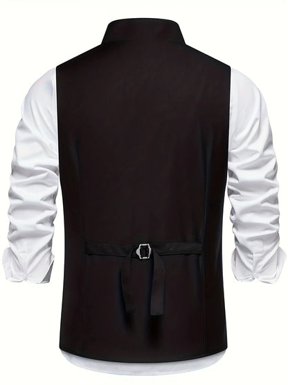 Wallace | Slant-Button Tailored Waistcoat Men 2