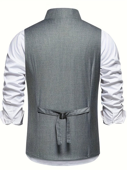 Wallace | Slant-Button Tailored Waistcoat Men 3