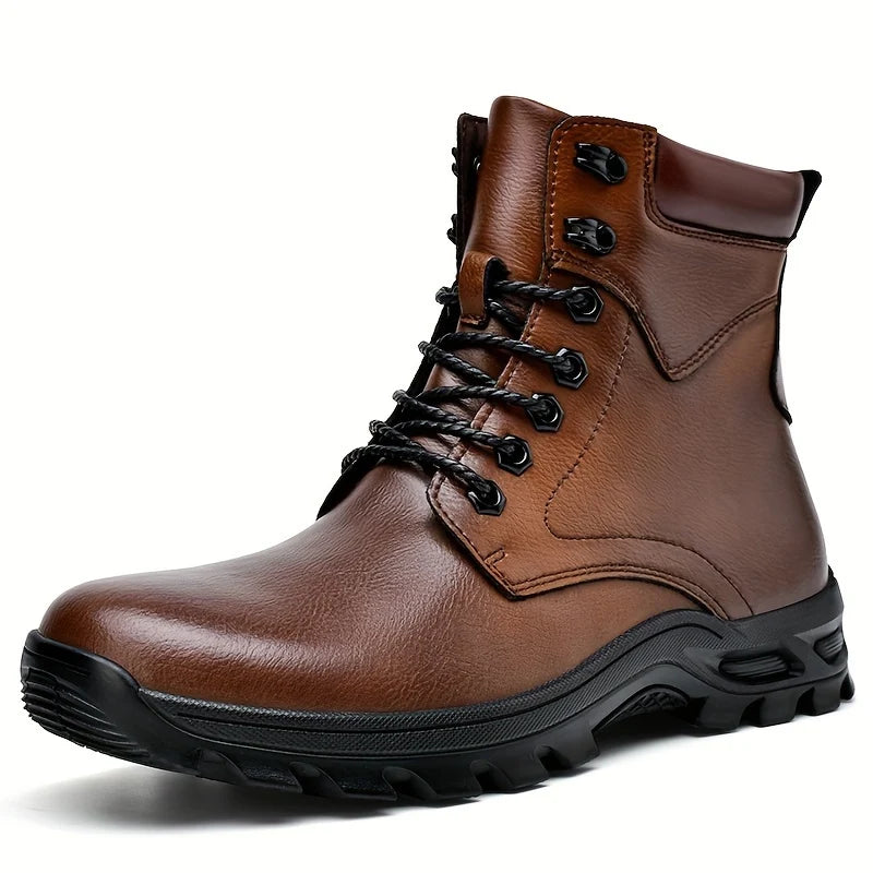 Whitaker | Rugged Leather Lace-Up Ankle Boots 0