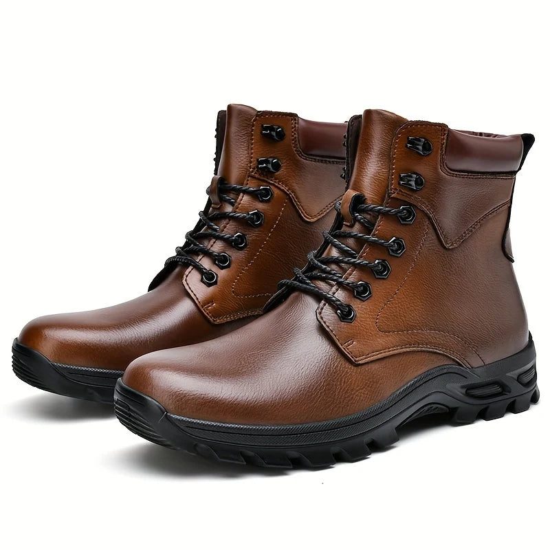 Whitaker | Rugged Leather Lace-Up Ankle Boots 4