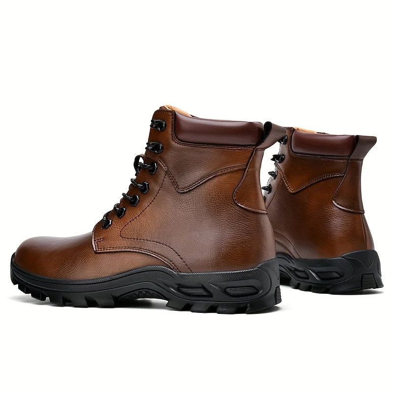 Whitaker | Rugged Leather Lace-Up Ankle Boots 5
