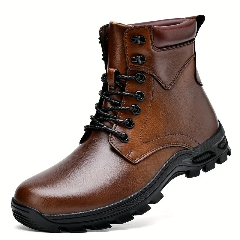 Whitaker | Rugged Leather Lace-Up Ankle Boots 6