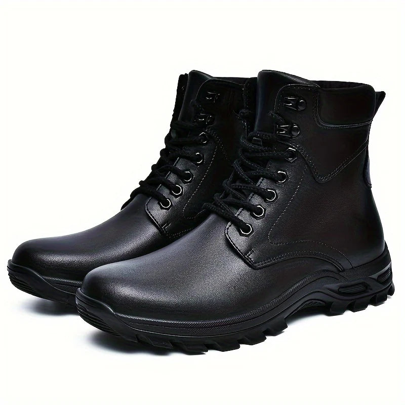 Whitaker | Rugged Leather Lace-Up Ankle Boots 8