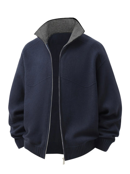 Winslow | Men's Zip-Up Stand-Collar Cardigan 1