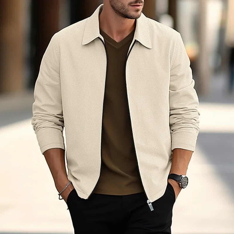 Winston | Men's Textured Zip Overshirt Lightweight Layer 0