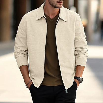 Winston | Men's Textured Zip Overshirt Lightweight Layer 0