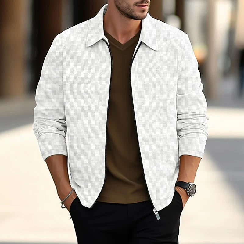 Winston | Men's Textured Zip Overshirt Lightweight Layer 1