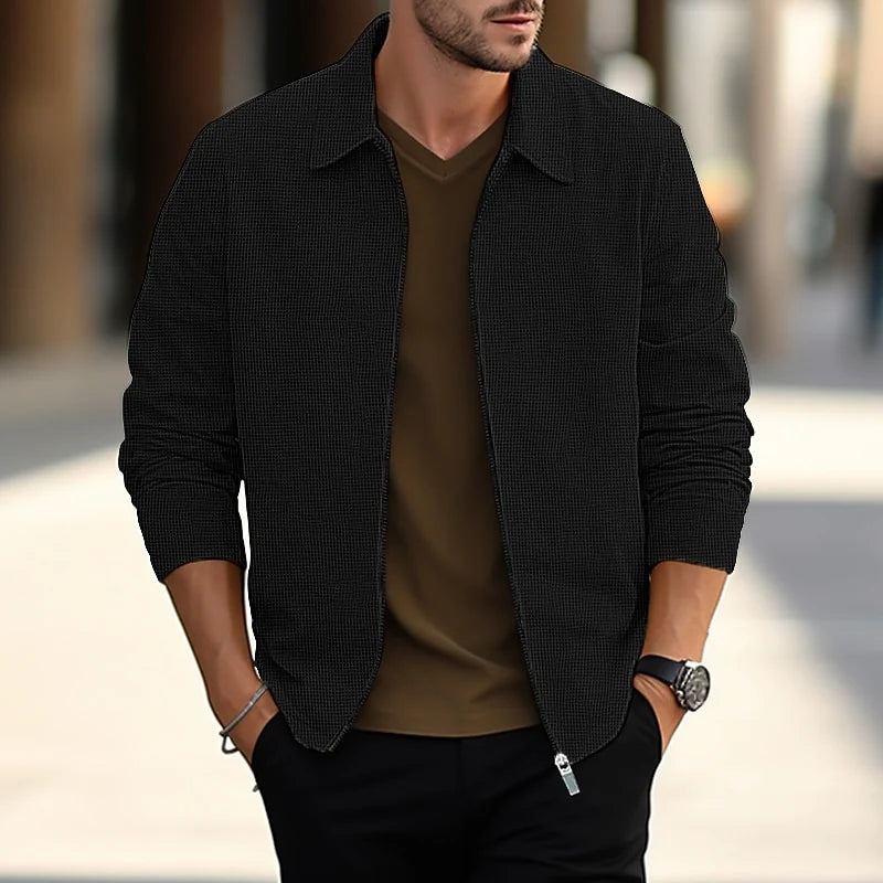 Winston | Men's Textured Zip Overshirt Lightweight Layer 3