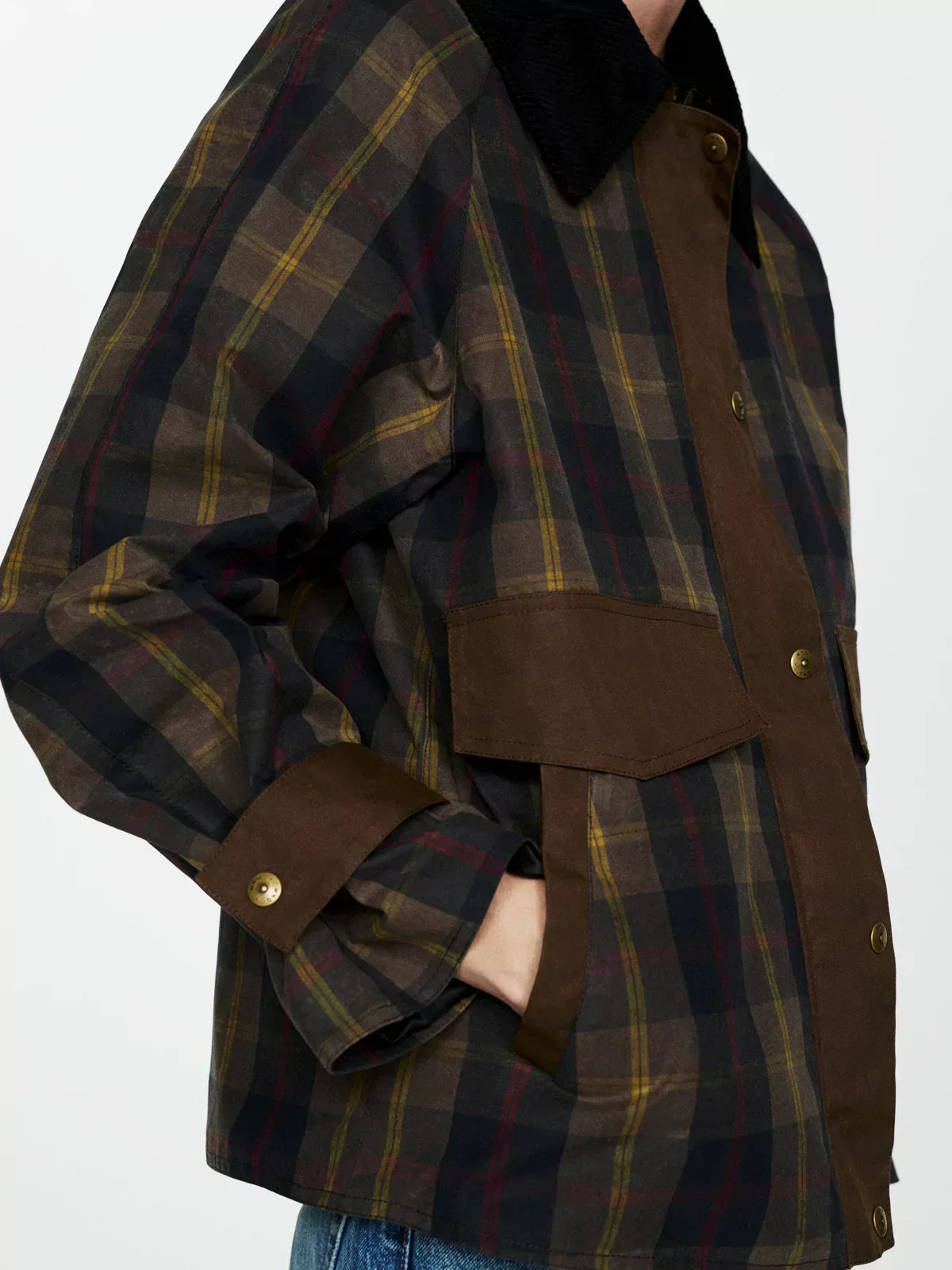 Women's Checkered Zip-Up Jacket Casual Fit 1
